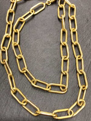 Collana catena in argento bagnato oro 18kt