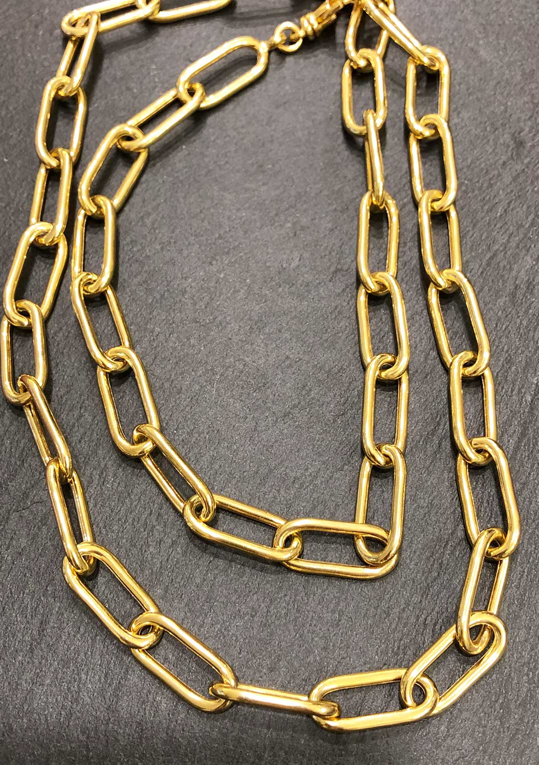Collana catena in argento bagnato oro 18kt