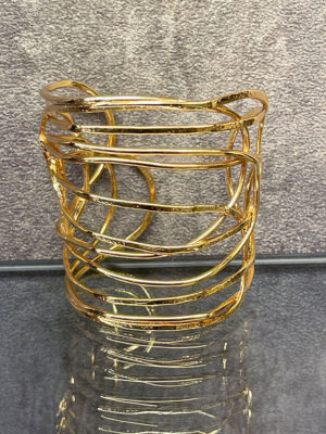 Bracciale multifilo rodiato in oro 18kt