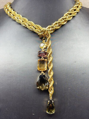 Collana torchon con finali in pietra dura
