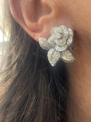 Orecchini fiore in brillanti