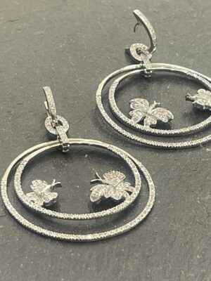 Orecchini in brillanti cts 2,55 oro 18 kt