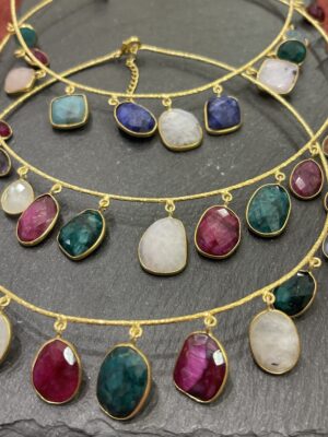 Choker con zaffiri flat multicolor