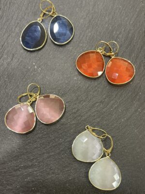 Orecchini in argento e pietre naturali