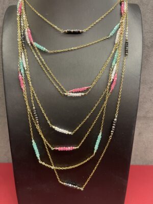 Collane lunghe bojoux con pietre colorate