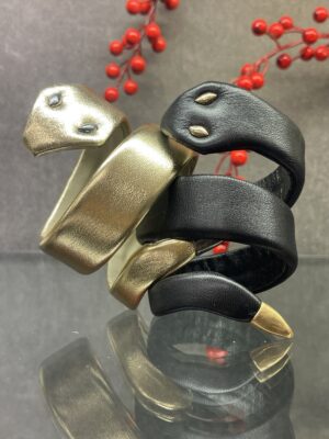 Bracciale serpente ( snake )pelle oro